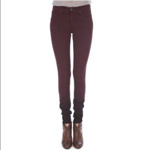 RAG & BONE Skinny Jeans Wine Ombre Soft Denim